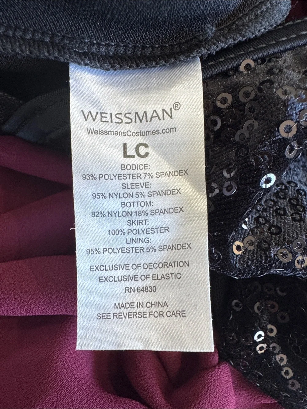 Weissman (Where The Light Gets In)Costume Dance Dress Sz LC